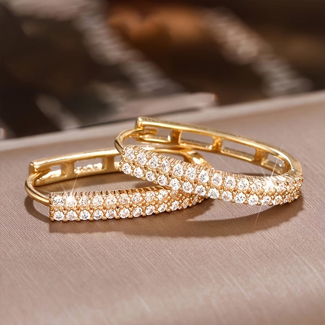 Pendientes Circulares de Circonita Elegantes