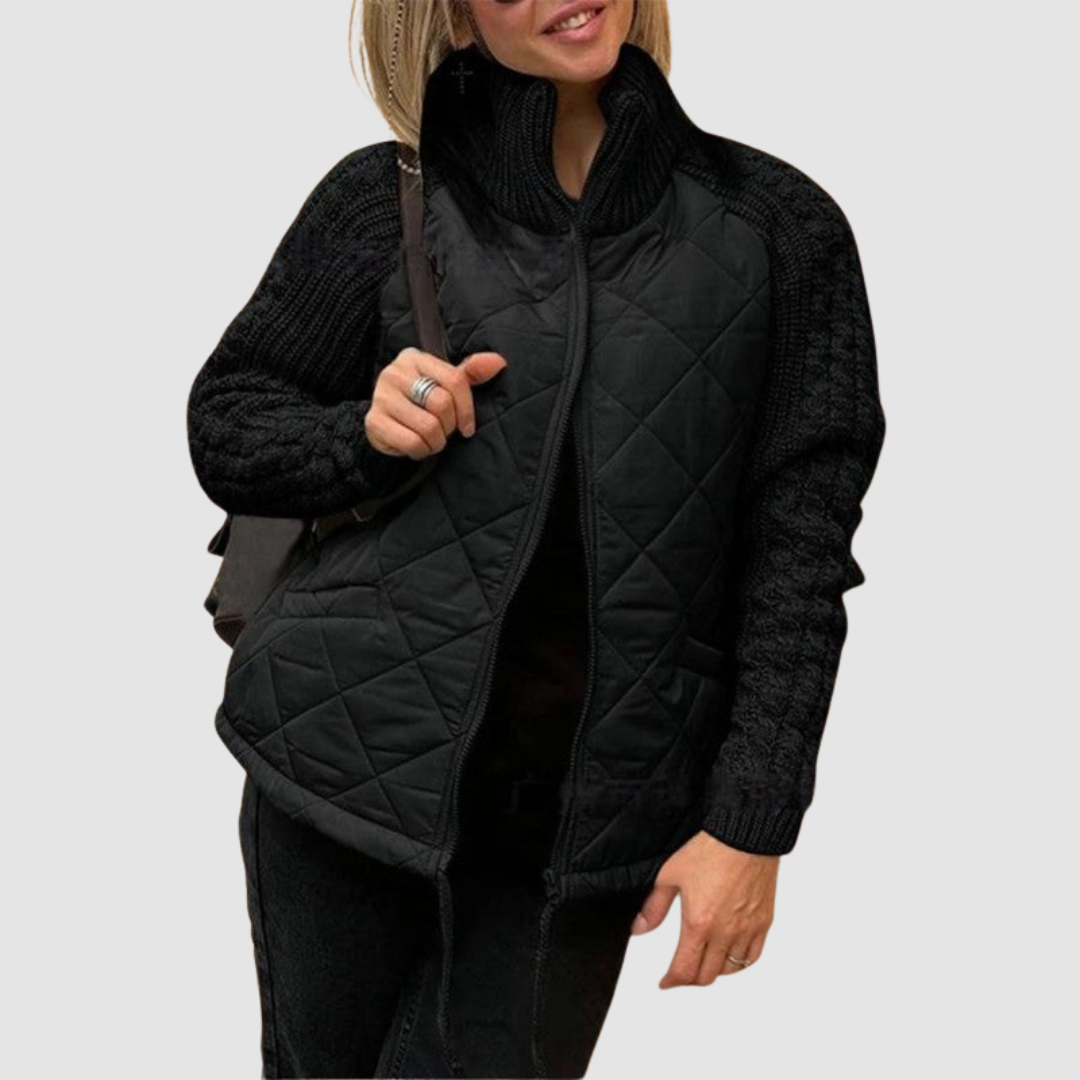Carina™ Chaqueta de Plumón Patchwork de Lana