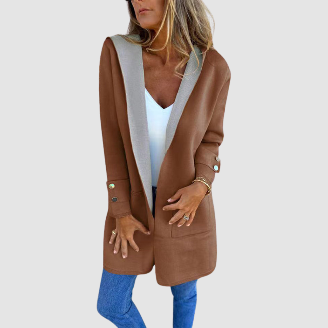 Chaqueta con capucha de bloques de color Mariela™
