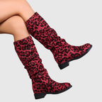 Selah | Botas Media Caña de Leopardo