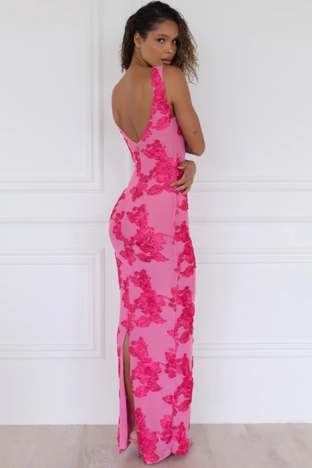 Elegante vestido largo de invitada de boda para fiesta y ceremonia | Largo