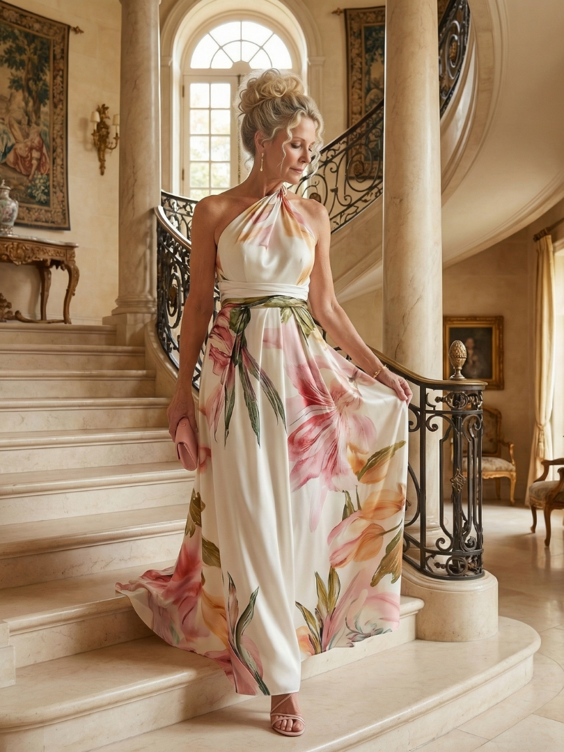 Amiel | Vestido Largo Floral Ligero