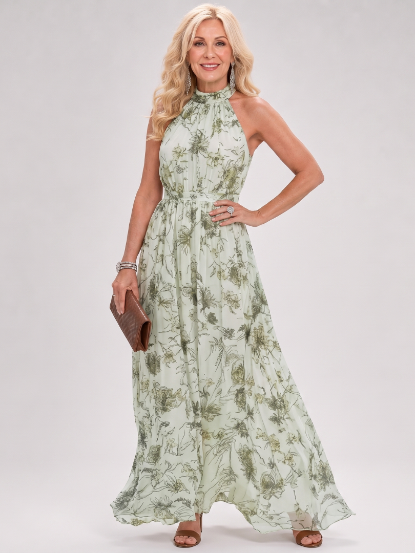 Guinevere | Vestido Midi Estampado Floral con Falda Vaporosa