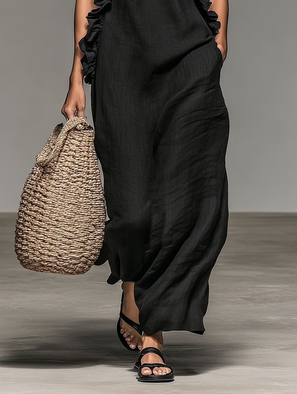 Raven | Vestido Maxi con Bolsillos