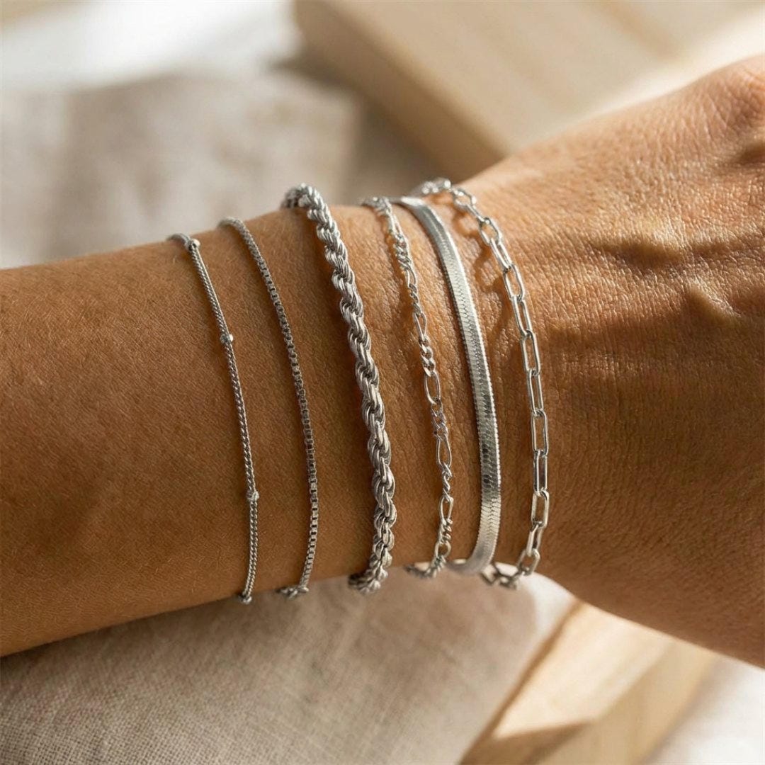 Set de Pulseras Cubanas Boho Retro