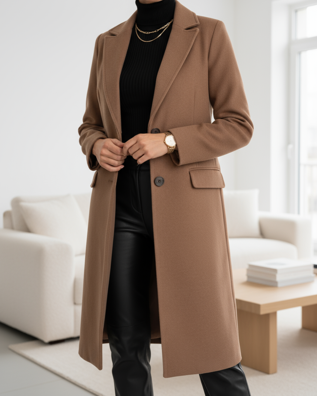 Anastacia™ Elegante Abrigo Largo