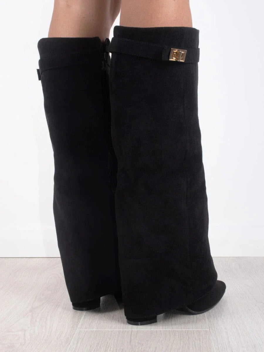HARRIET | BOTAS ALTAS DE PIEL PARA MUJER CON HEBILLA
