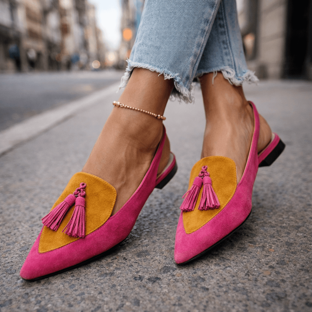 Pippa | Mocasines Slingback con Borlas