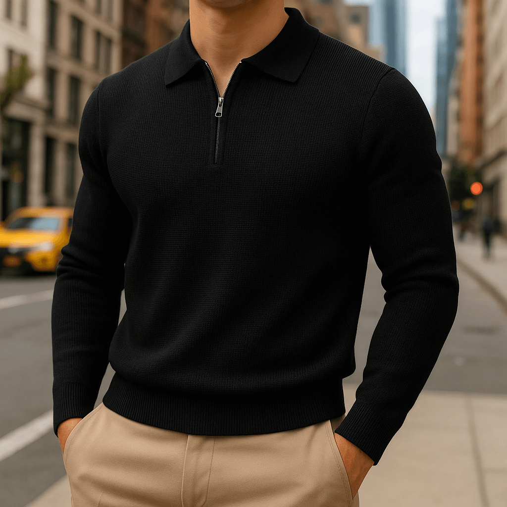 Jersey Polo con Media Cremallera Ashford™