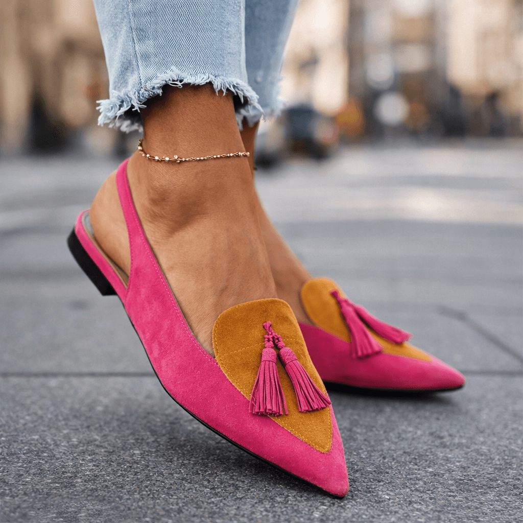 Pippa | Mocasines Slingback con Borlas