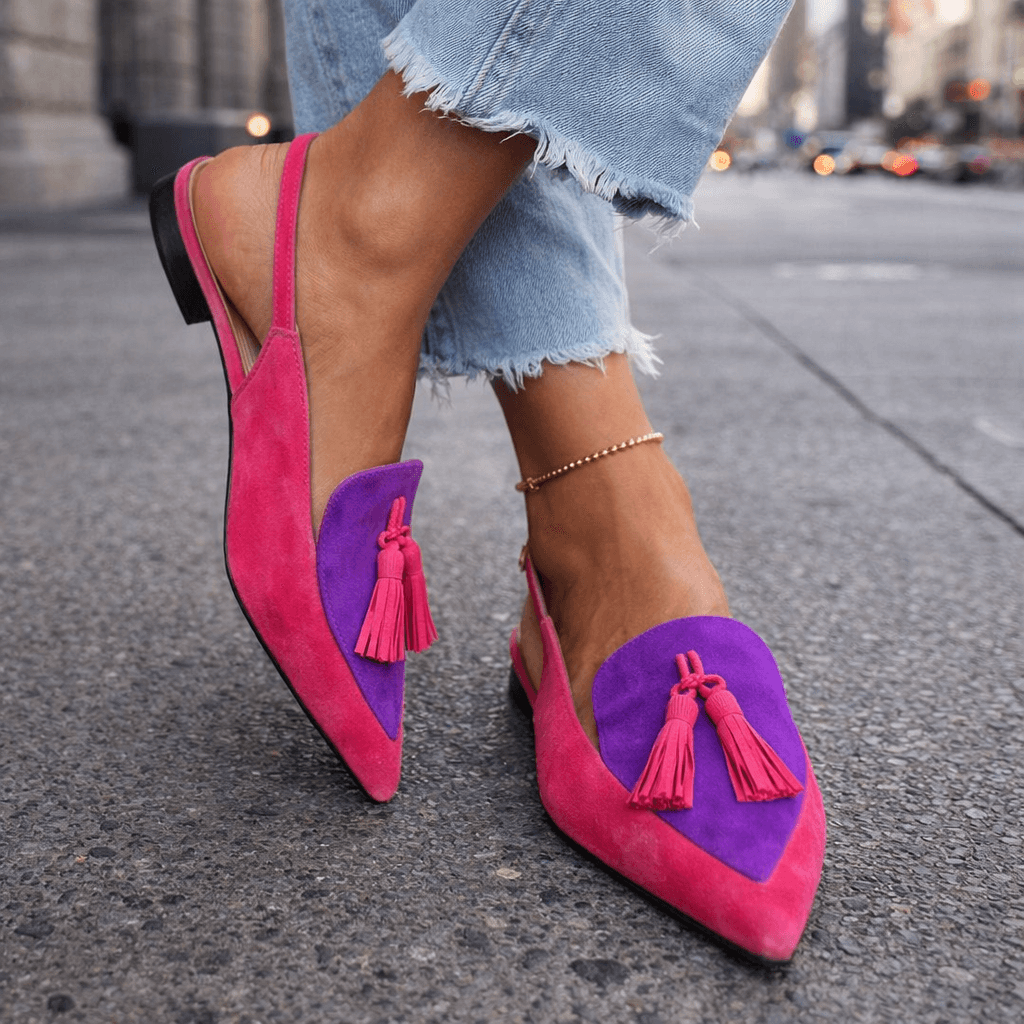 Pippa | Mocasines Slingback con Borlas