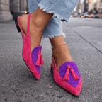 Pippa | Mocasines Slingback con Borlas
