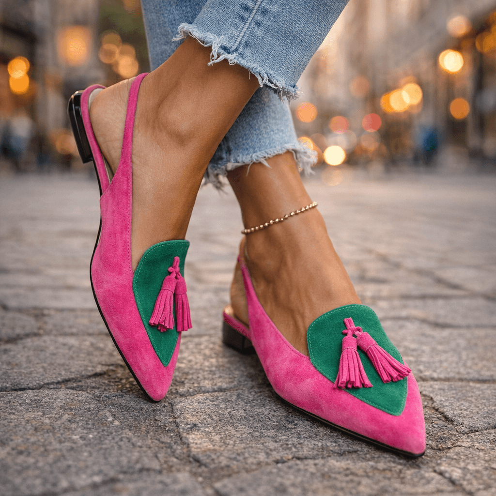 Pippa | Mocasines Slingback con Borlas