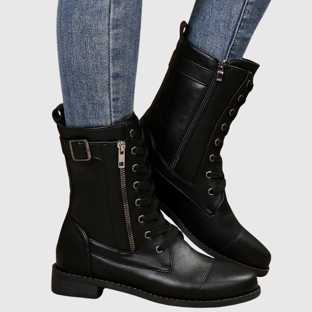 Carmine | Botas de Cuero Cómodas con Cremallera Lateral