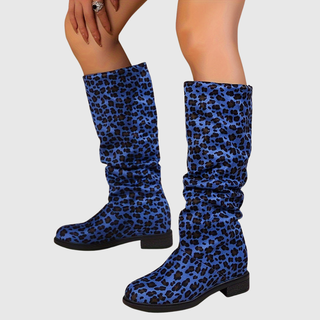 Selah | Botas Media Caña de Leopardo