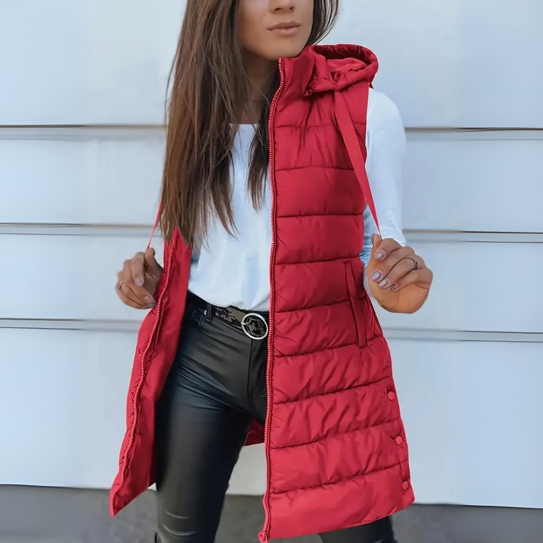 Mitchelle™ Chaleco Acolchado Largo sin Mangas Casual