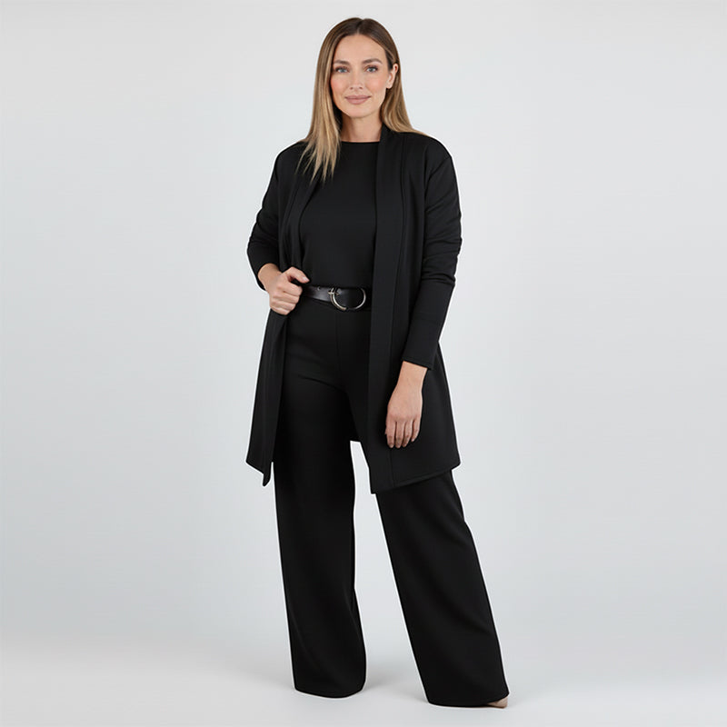 Aitana | Conjunto de 3 Piezas con Cárdigan Largo, Top y Pantalón