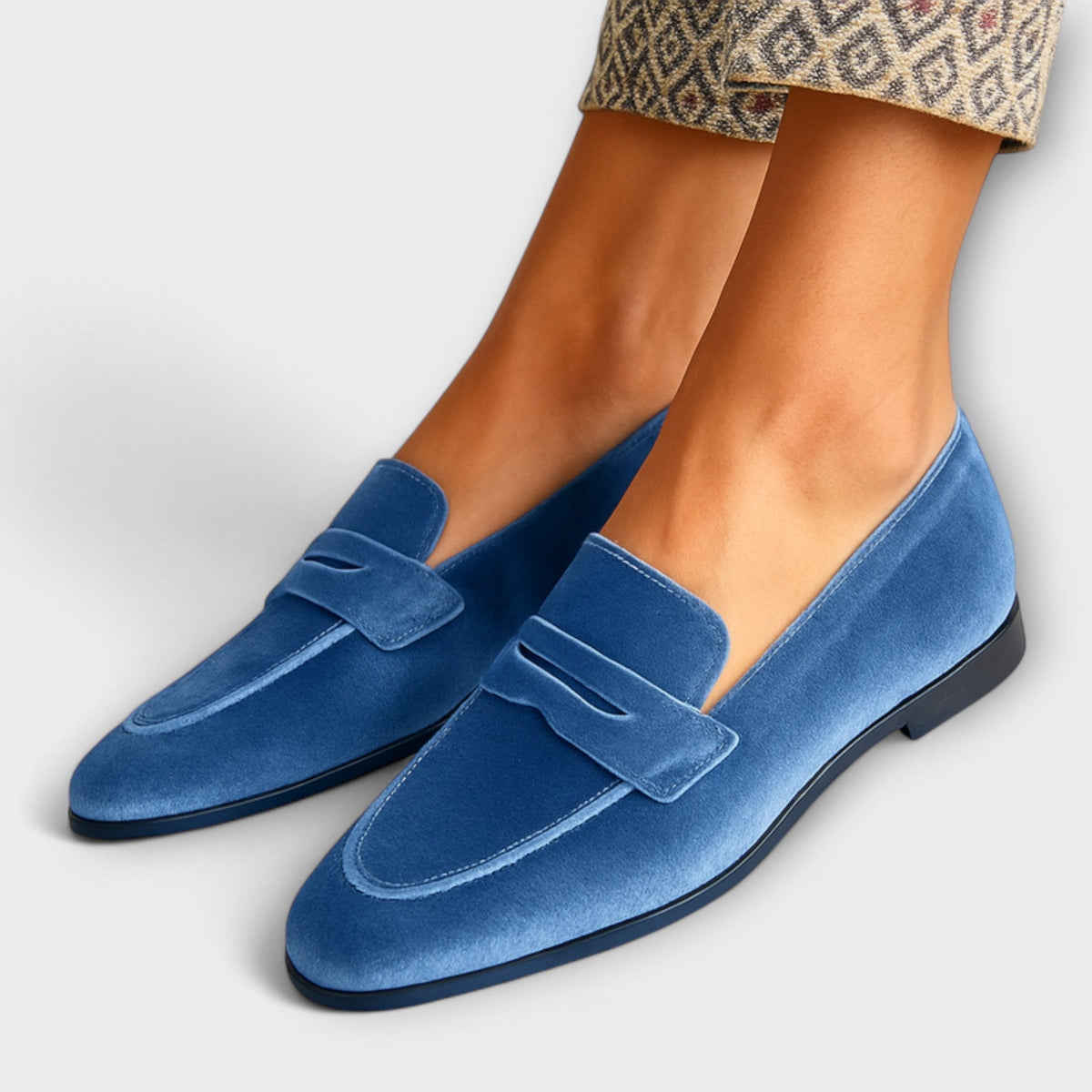 Monica - Mocasines de Terciopelo de Lujo