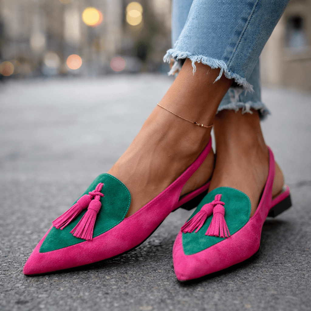 Pippa | Mocasines Slingback con Borlas