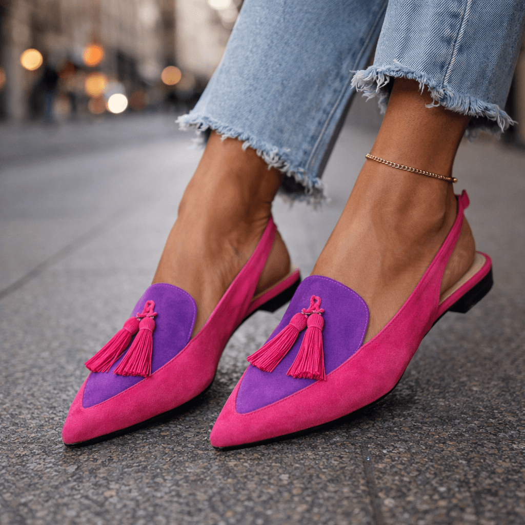 Pippa | Mocasines Slingback con Borlas