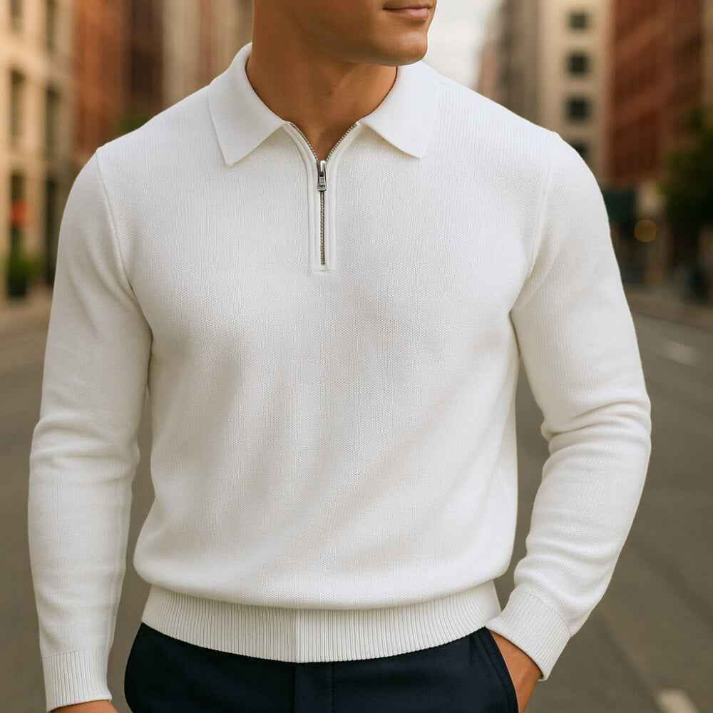 Jersey Polo con Media Cremallera Ashford™