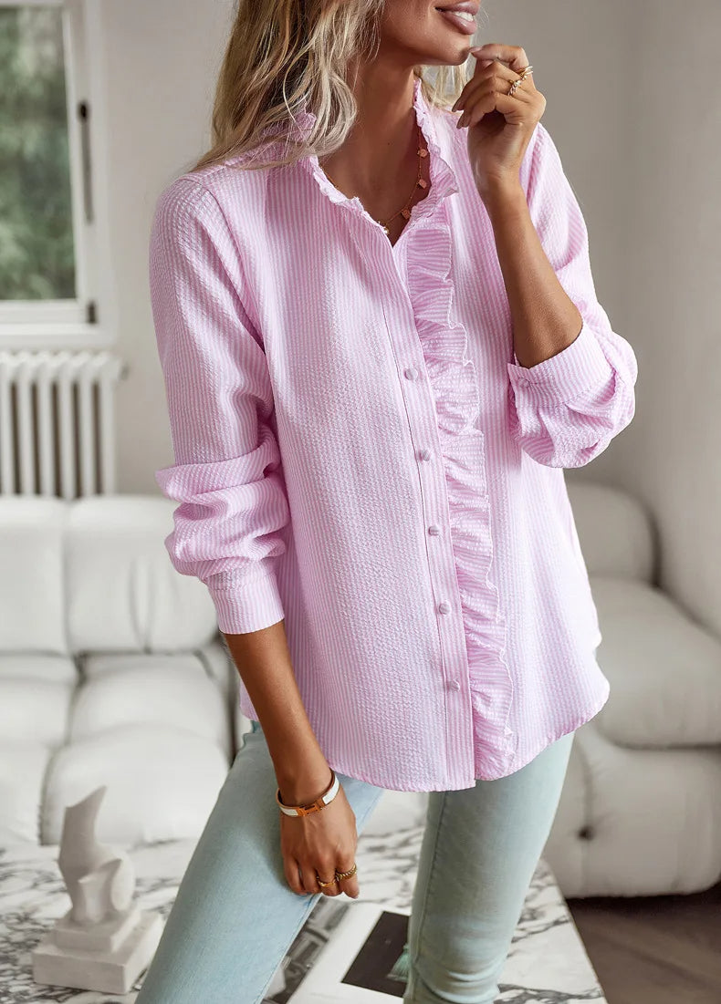 LEONIE | BLUSA ELEGANTE CON VOLANTES