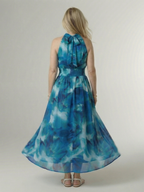 Sylin | Vestido Midi Halter Fruncido
