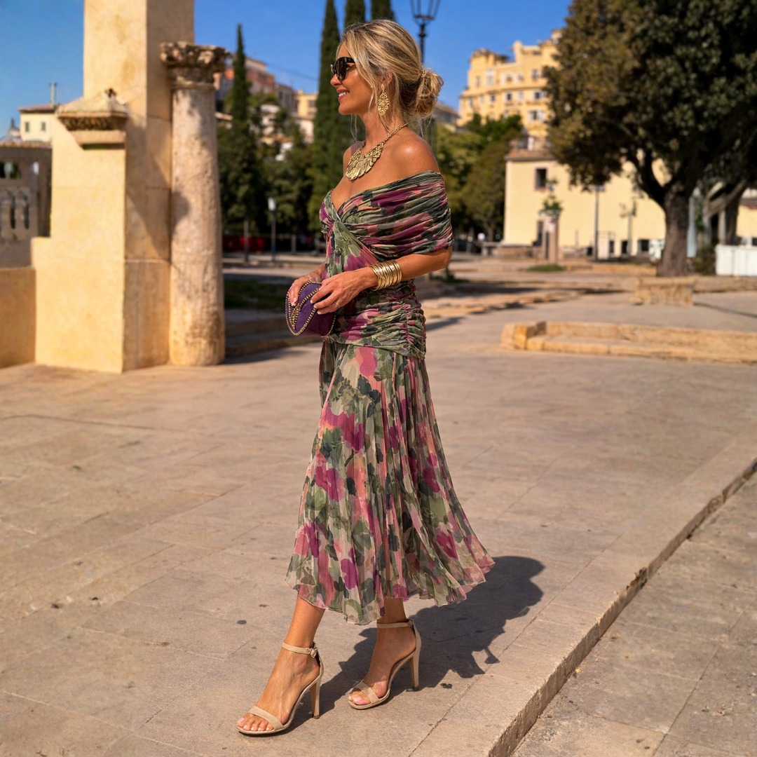 Eleanor | Vestido Maxi con Hombros Descubiertos