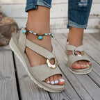 Skylar | Sandalias Planas con Hebilla Metálica