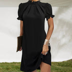 Valentina | Minivestido Chic con Cuello Drapeado
