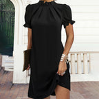 Valentina | Minivestido Chic con Cuello Drapeado