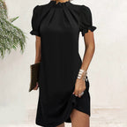 Valentina | Minivestido Chic con Cuello Drapeado