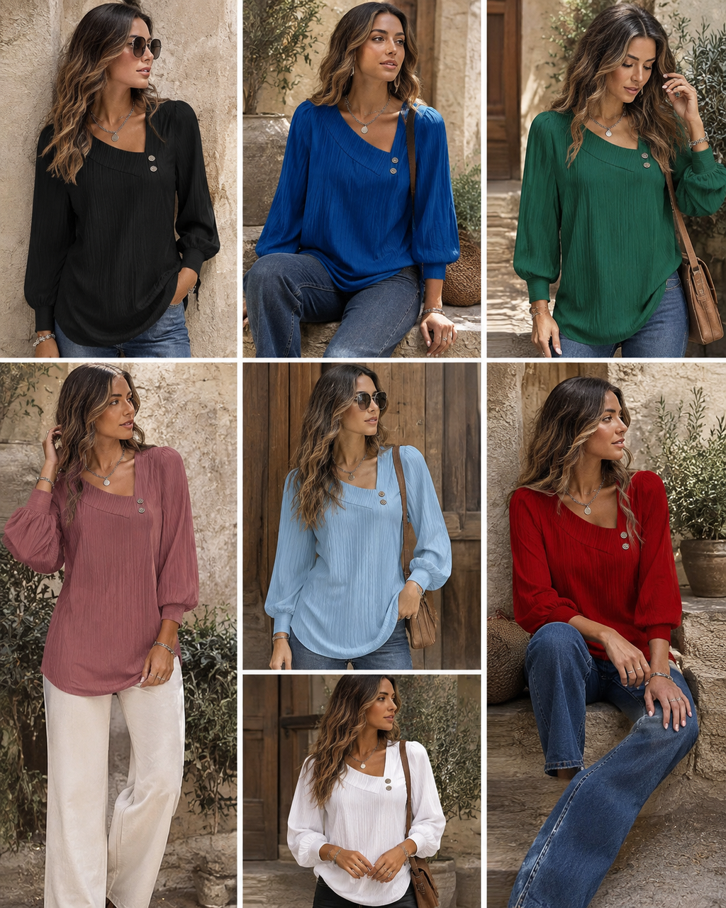 COLETTE | Top Elegante de Manga Larga