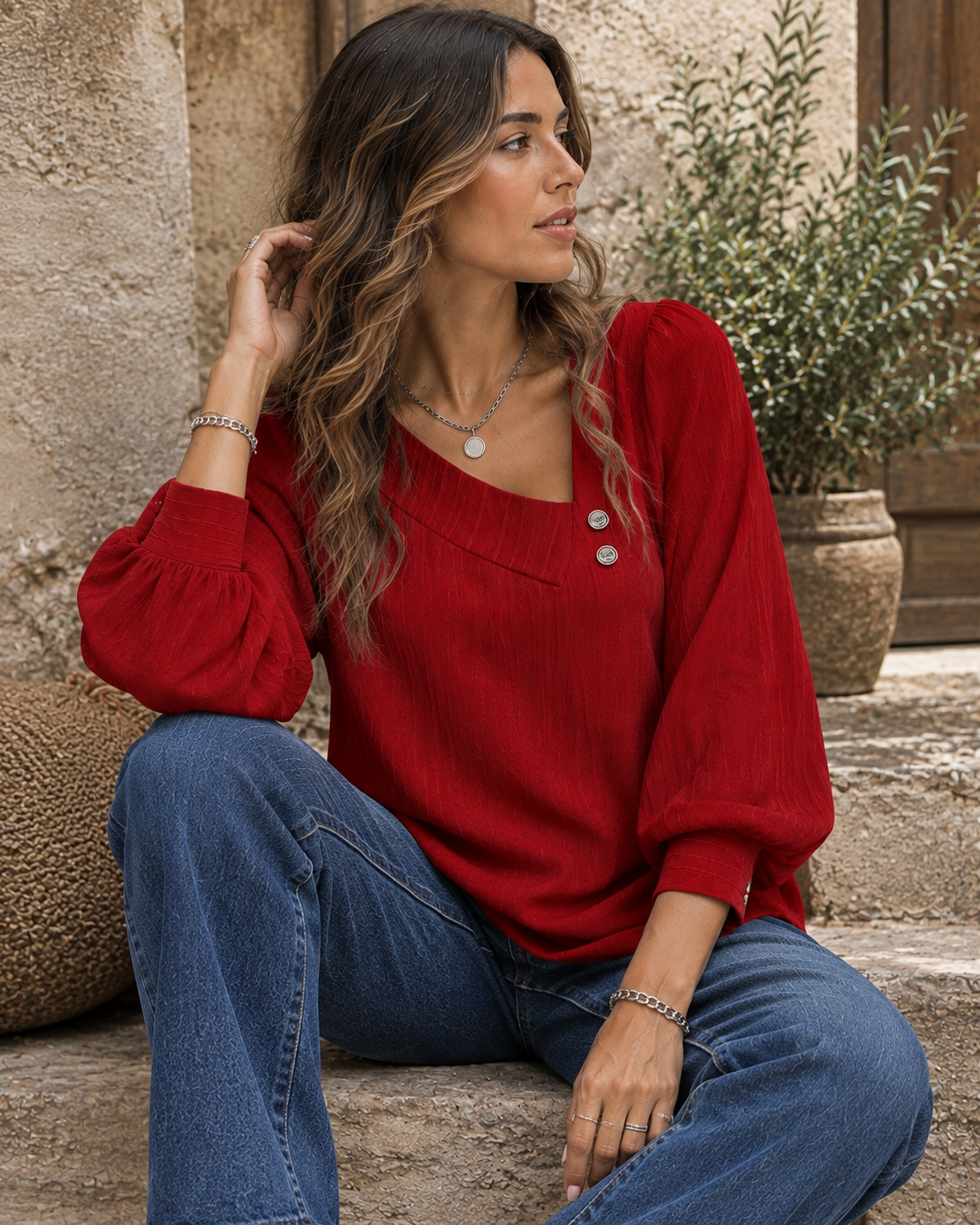 COLETTE | Top Elegante de Manga Larga