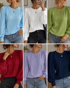 SILVIA | BLUSA PLISADA DE MANGA LARGA