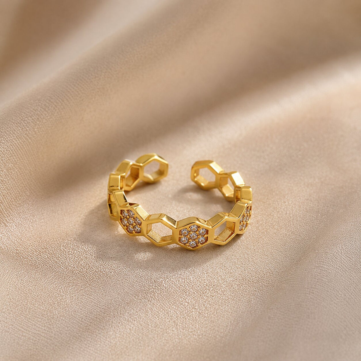 Anillo Ajustable Verona de Cadena Eslabonada