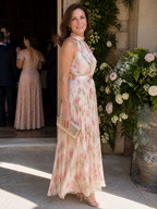 Aurelle | Vestido Midi Halter Estampado Floral