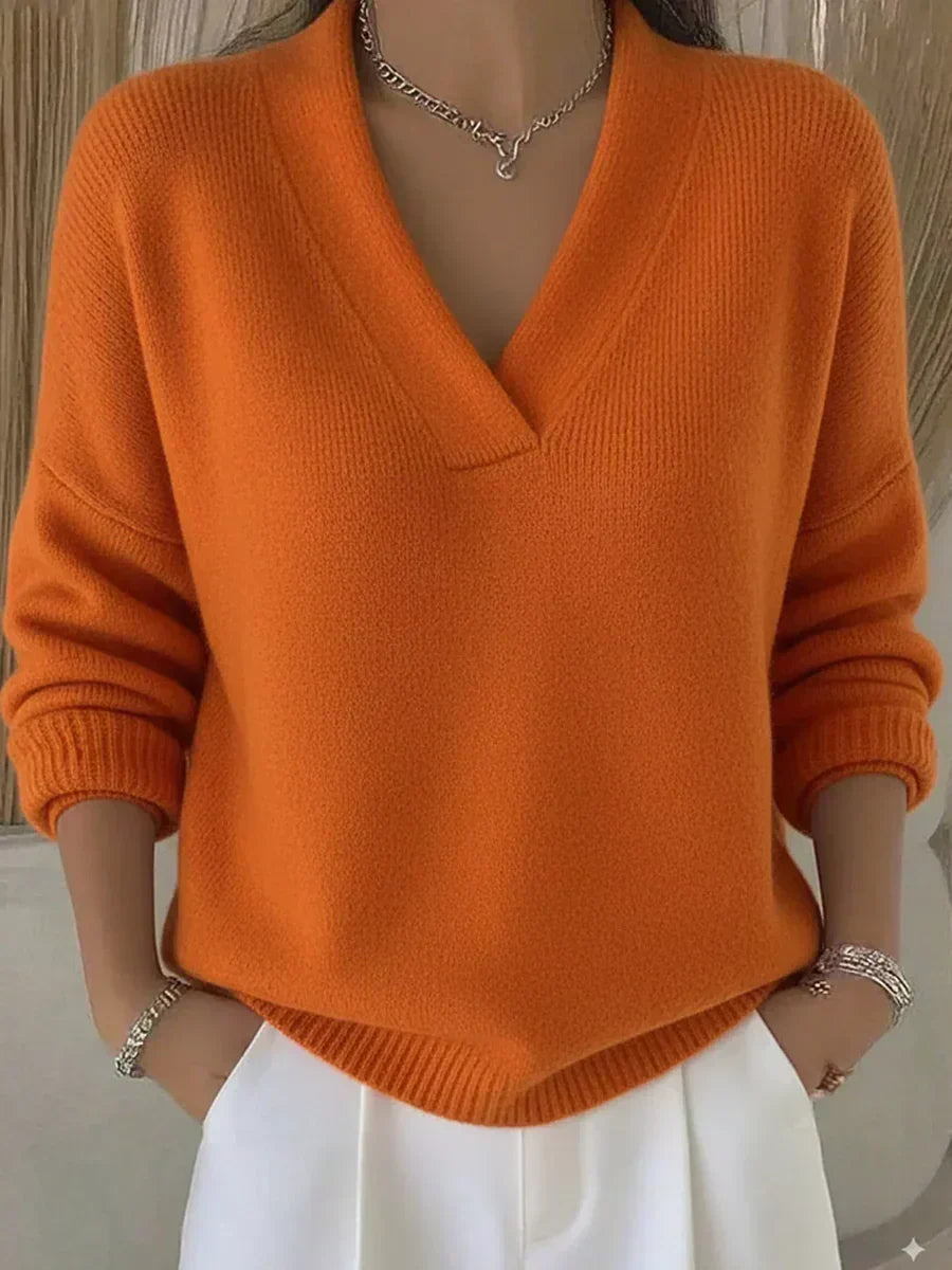 Vivelle™ | Jersey Holgado de Cuello en V
