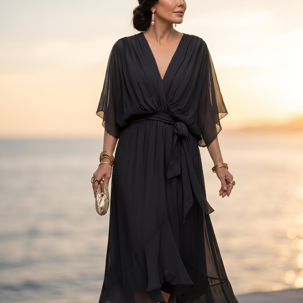 Sienna | Vestido Maxi Refinado con Escote en V