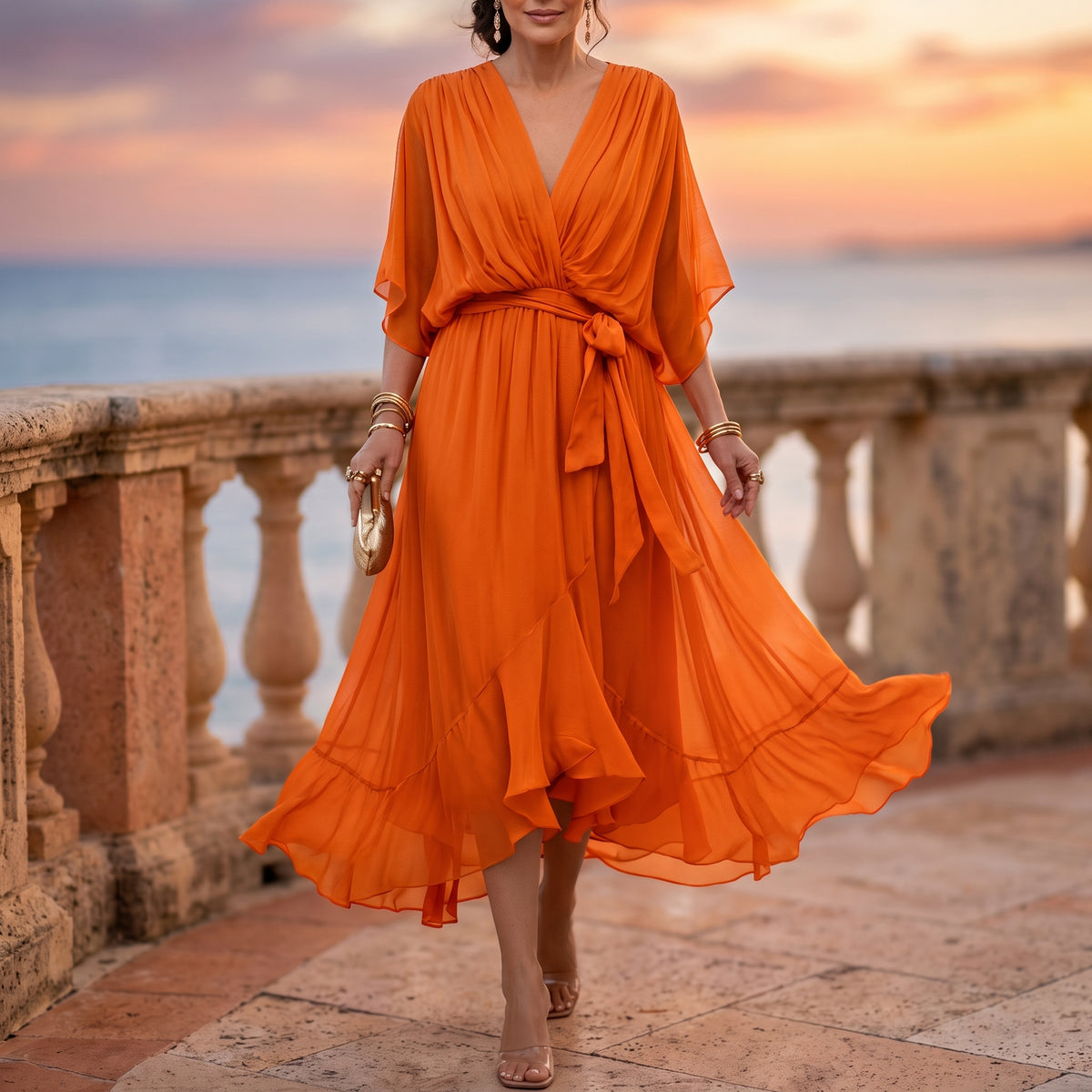Sienna | Vestido Maxi Refinado con Escote en V