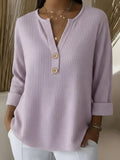 Lucinda™ | Top henley con botones