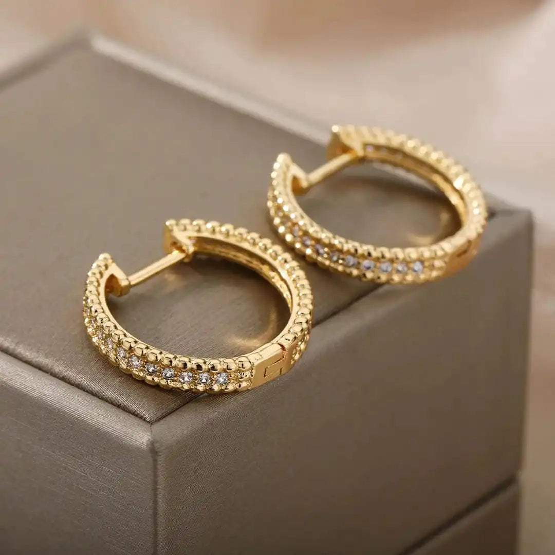 Aros con Incrustaciones de Cristal