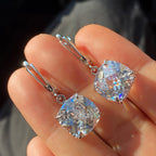 Pendientes Colgantes de Oro Blanco con Circonita