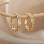Aros con Incrustaciones de Cristal