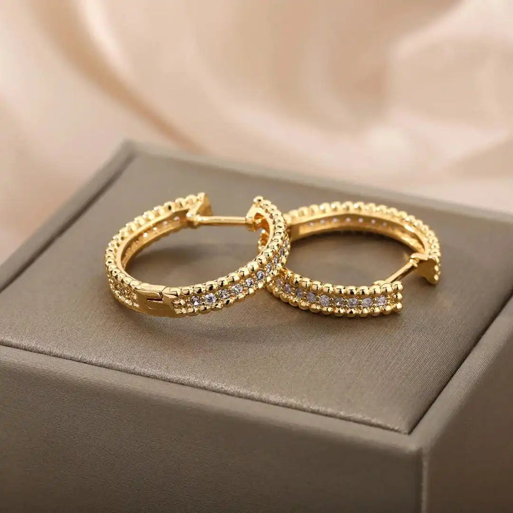 Aros con Incrustaciones de Cristal