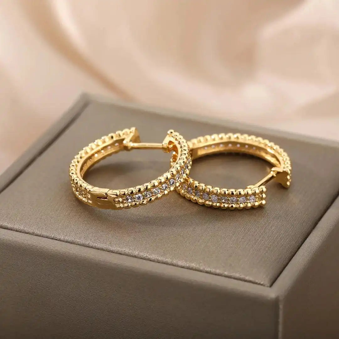 Aros con Incrustaciones de Cristal