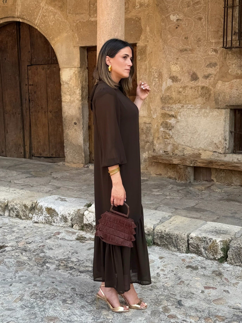 Tresa | Vestido Elegante de Otoño con Falda de Vuelo
