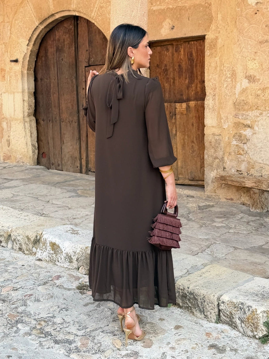 Tresa | Vestido Elegante de Otoño con Falda de Vuelo