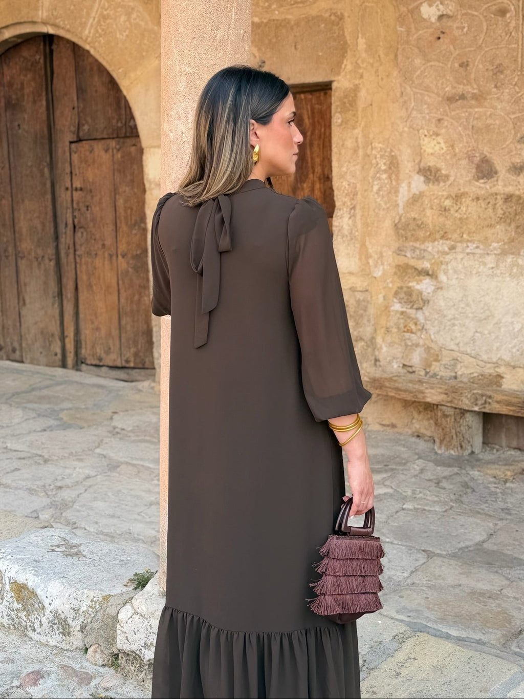 Tresa | Vestido Elegante de Otoño con Falda de Vuelo