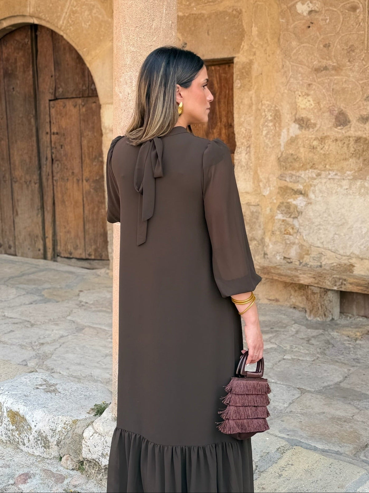 Tresa | Vestido Elegante de Otoño con Falda de Vuelo
